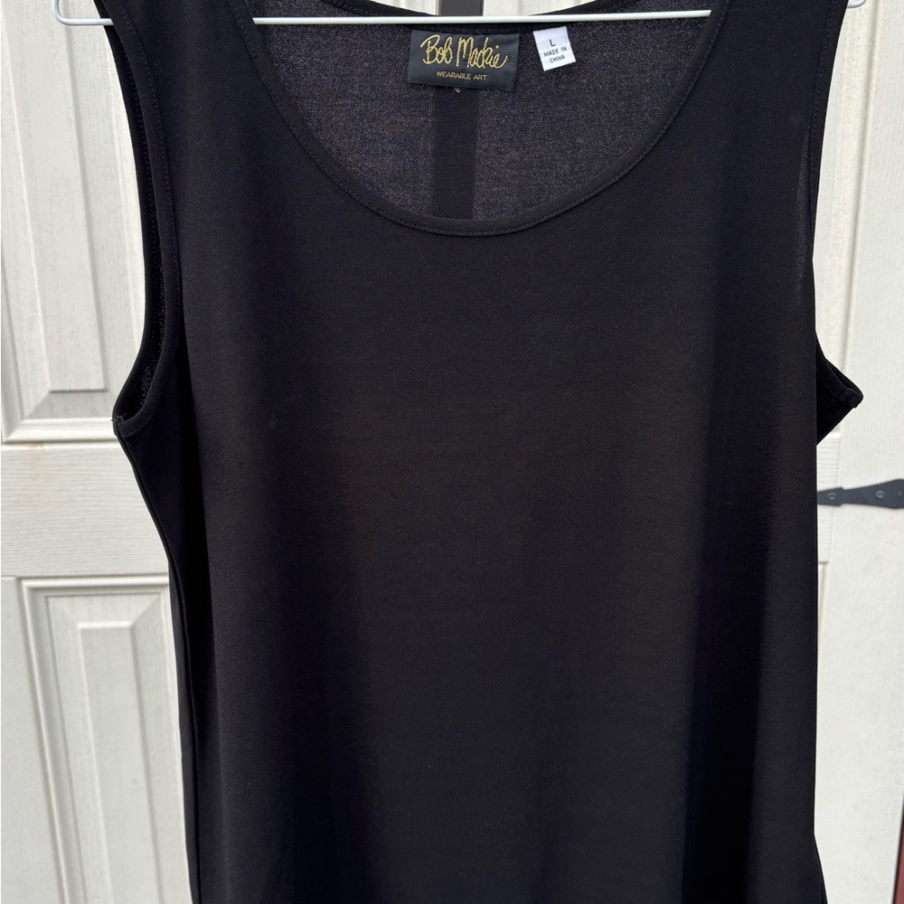 Bob Mackie Black Sleeveless Tank Top